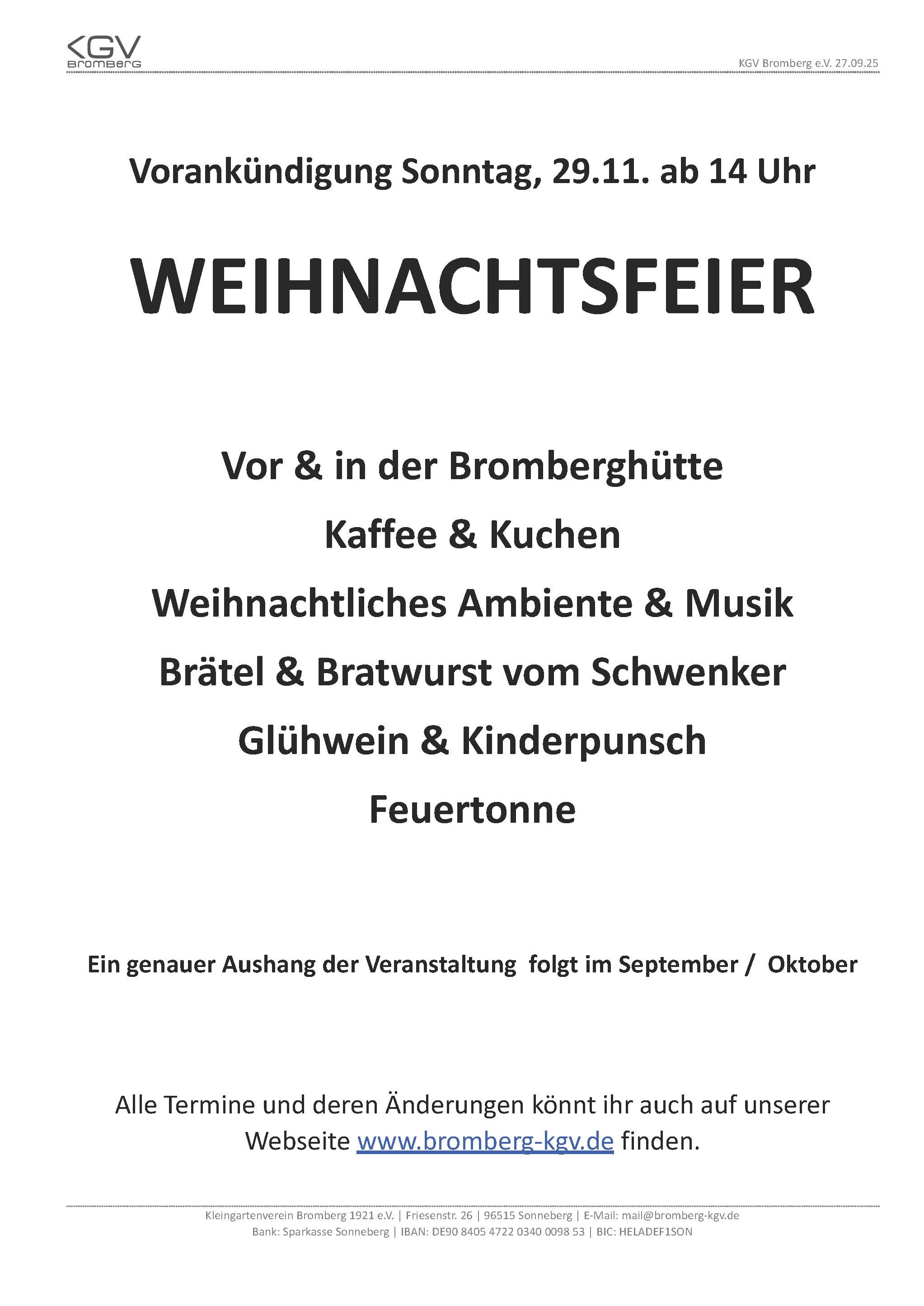 2026 Safe the Date Weihnachtsmarkt